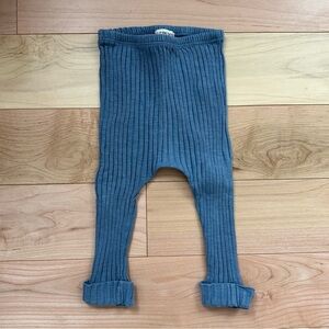 1 + in the Family- Blue Ribbed Baby Leggings - 12 months